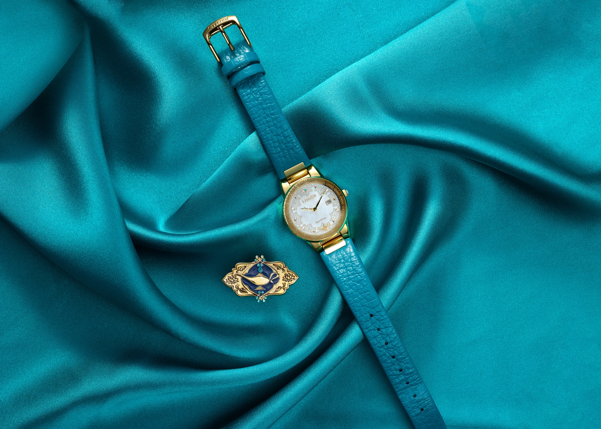 Aladdin 30th Anniversary White Dial Leather Strap GA1072-07D | CITIZEN